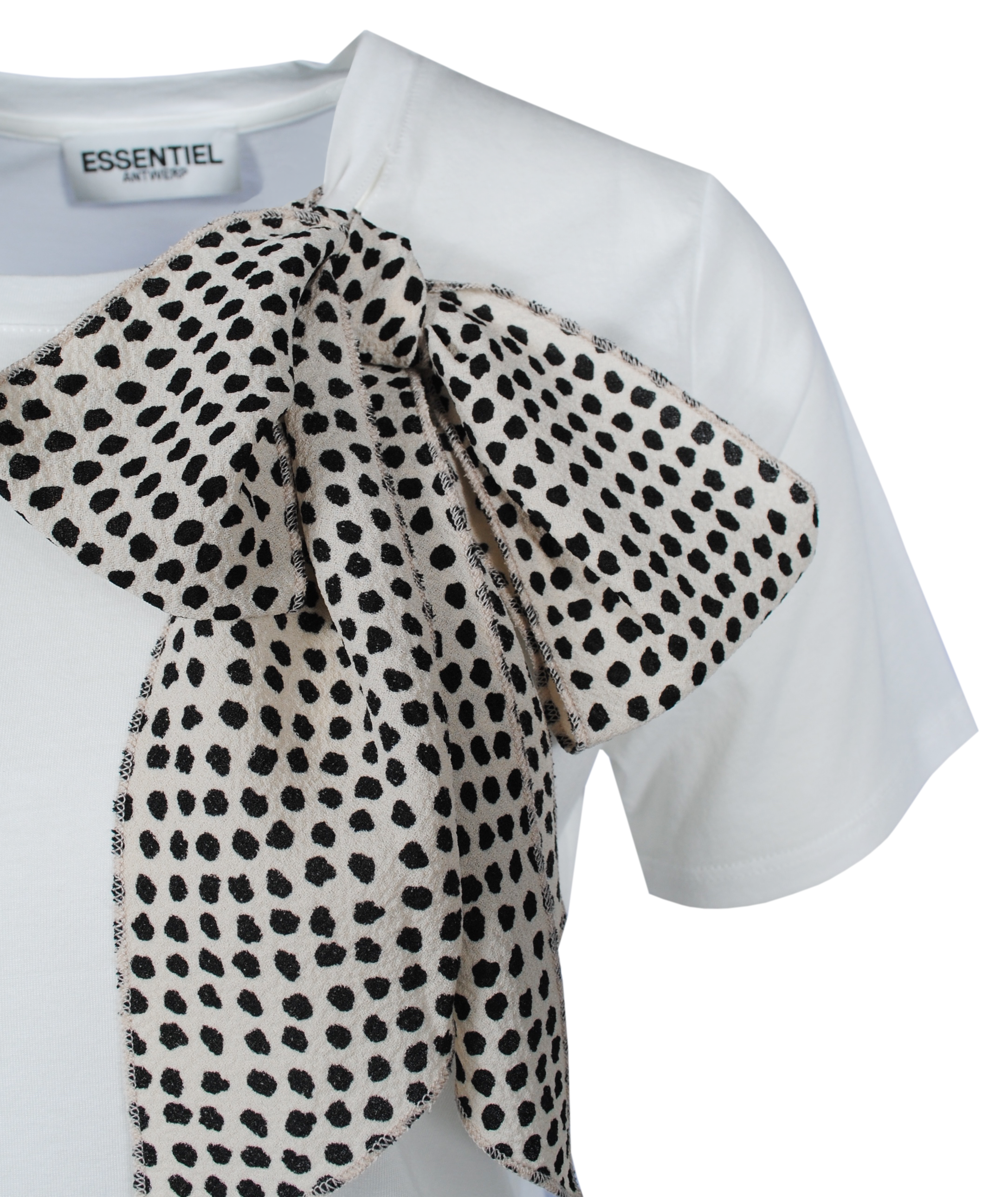 Shirt mit Schluppe | weiß