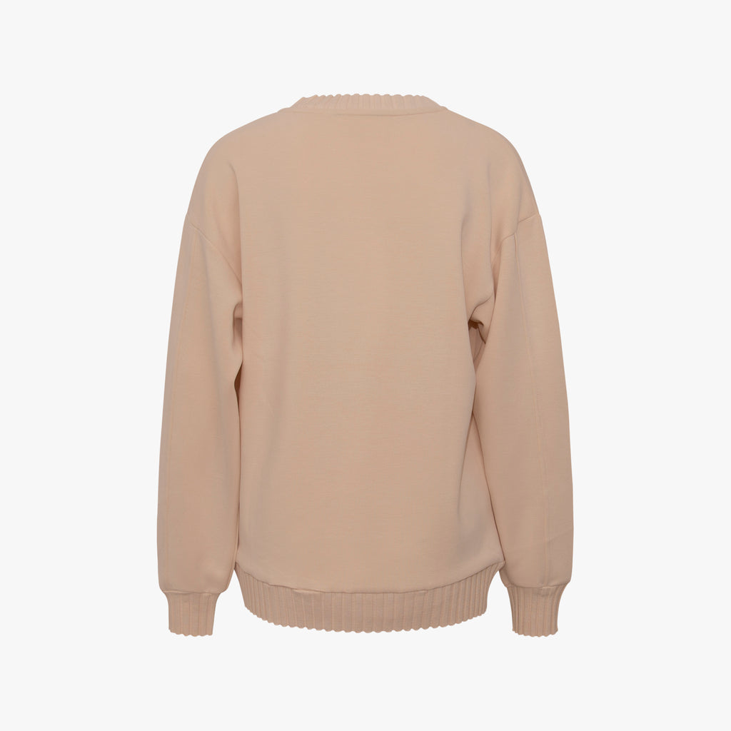 Sweater Strickabschlüsse | champagner