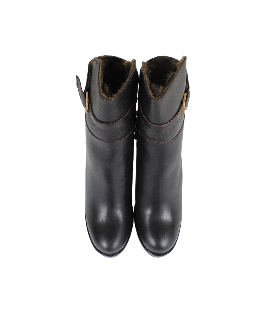 Stiefelette hoch | braun