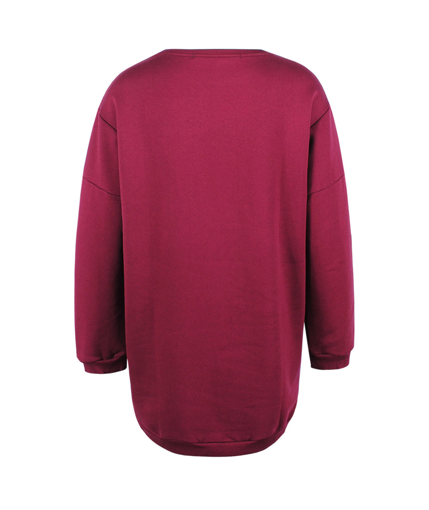 Sweatkleid | bordeaux