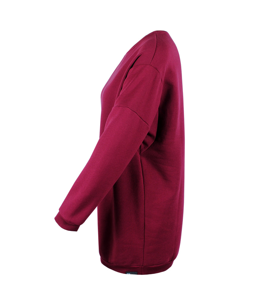 Sweatkleid | bordeaux