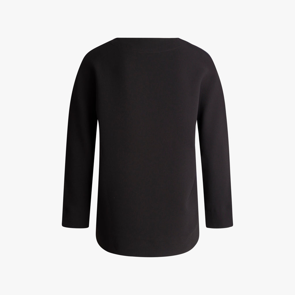 V-Blusenshirt Bicolor | navy
