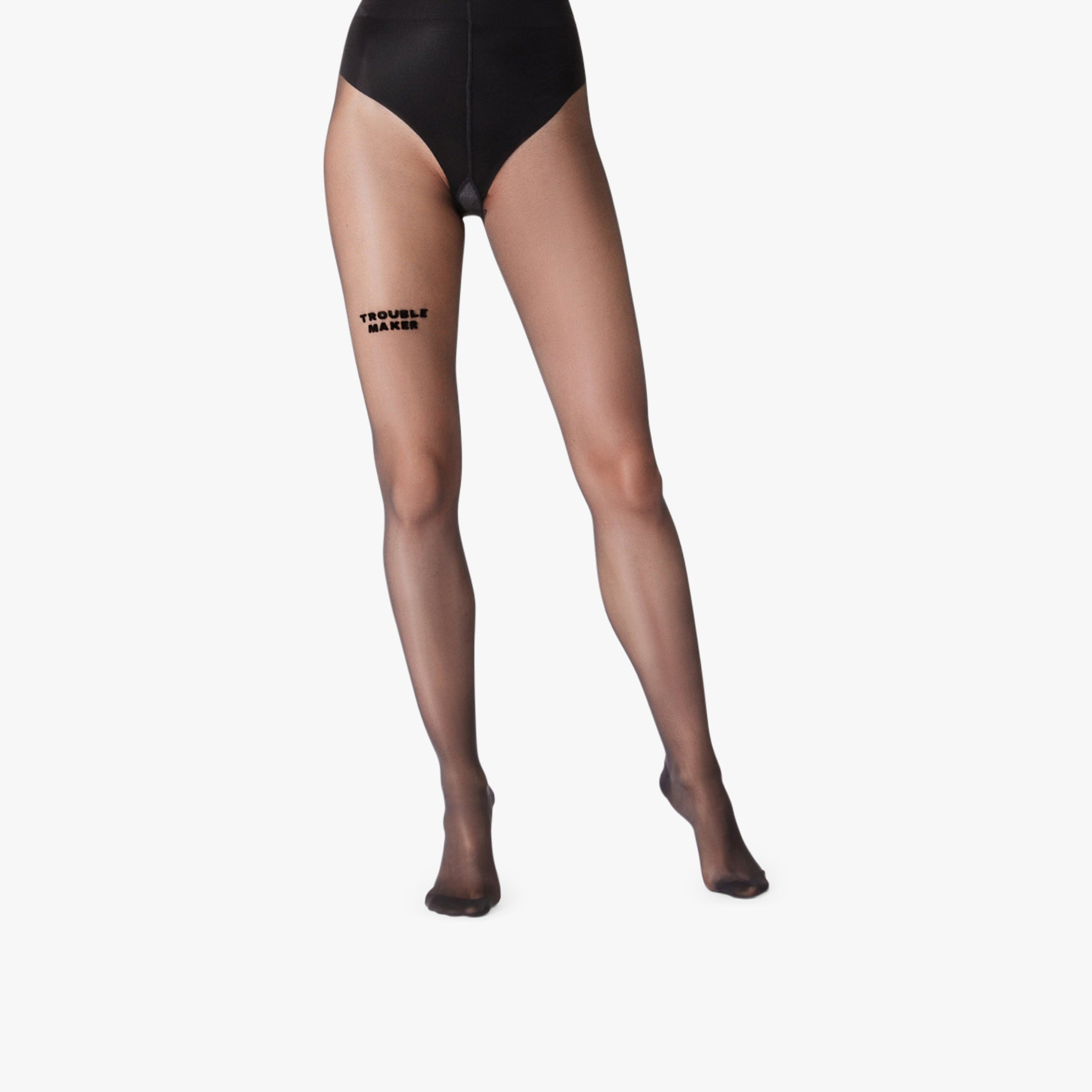 Saint Sass Statement Strumpfhose | schwarz