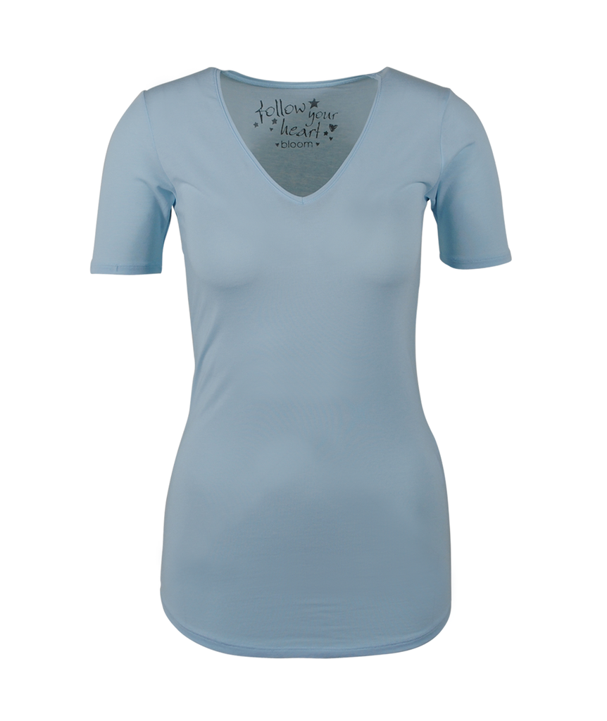 V-Shirt schmal | hellblau