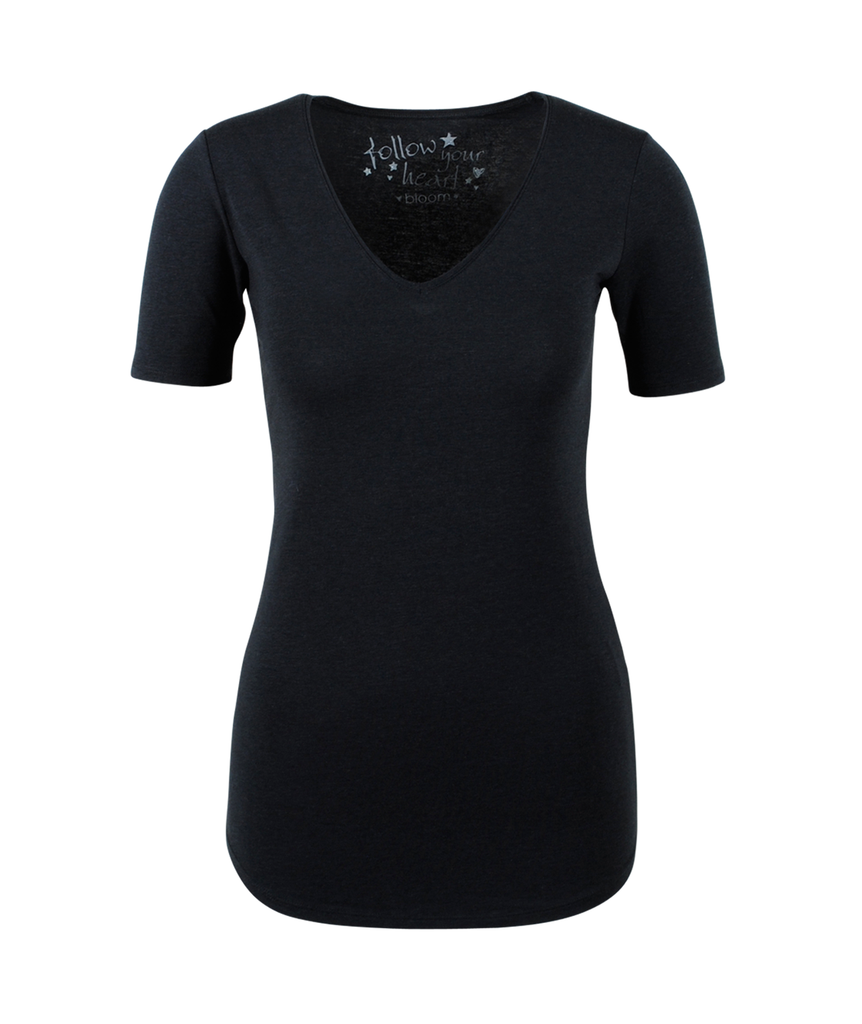 V-Shirt schmal | schwarz