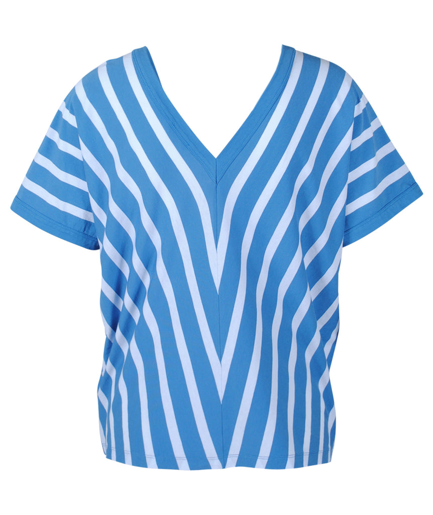V2-Shirt Streifen | blau