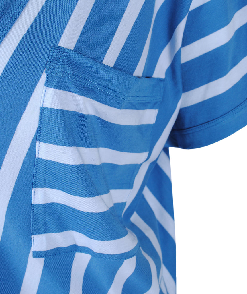 V2-Shirt Streifen | blau