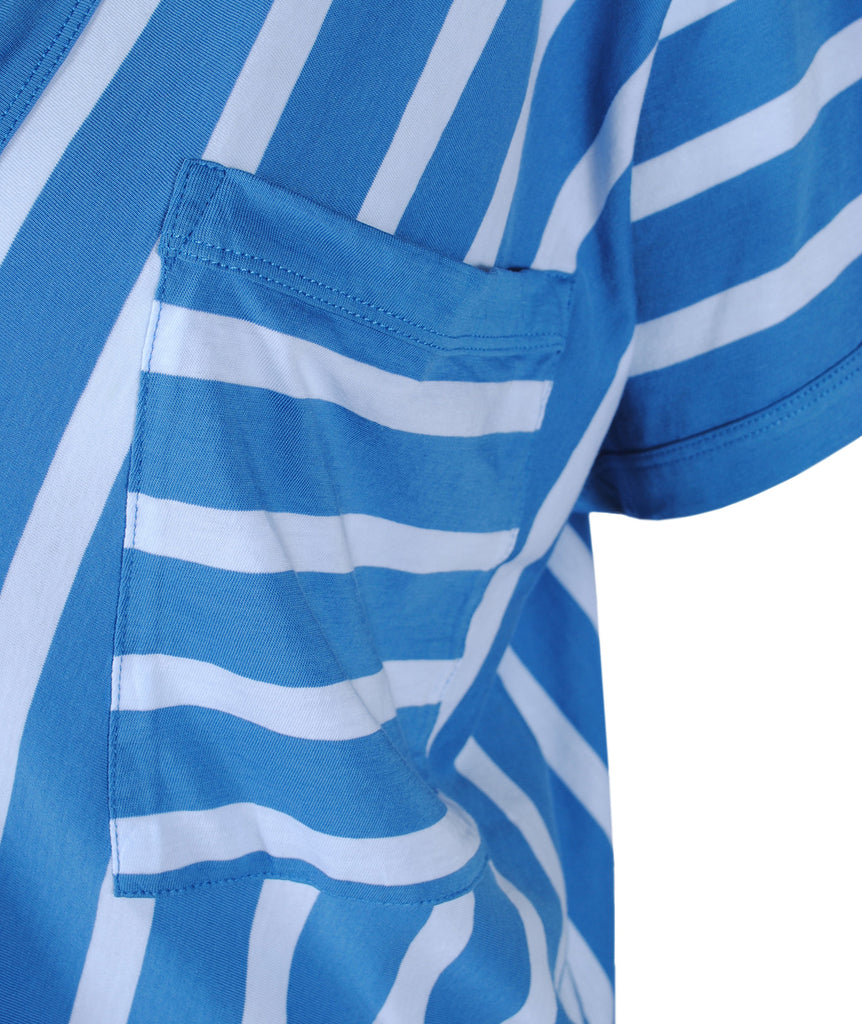 V2-Shirt Streifen | blau