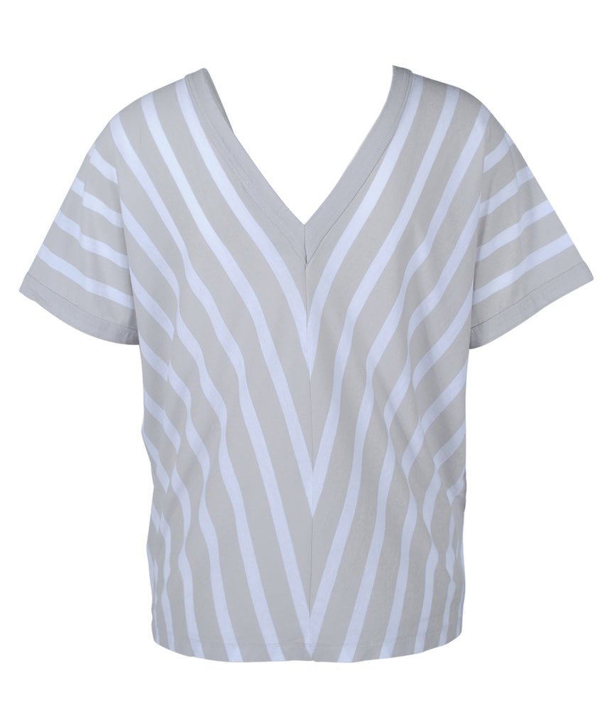 V2-Shirt Streifen | grau