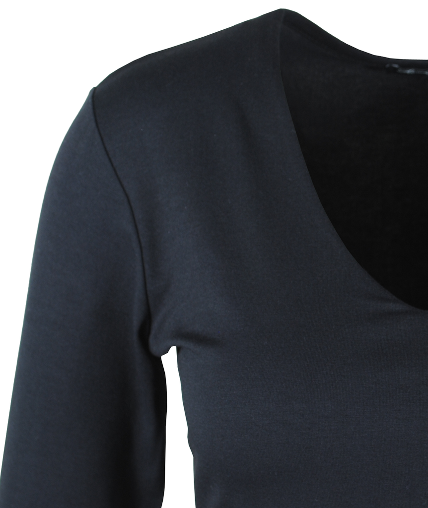 V-Shirt Sylvia 1/1 Arm | schwarz