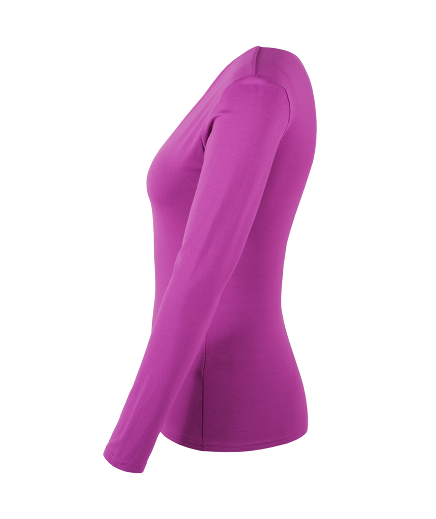 V-Shirt Sylvia 1/1 Arm | fuchsia