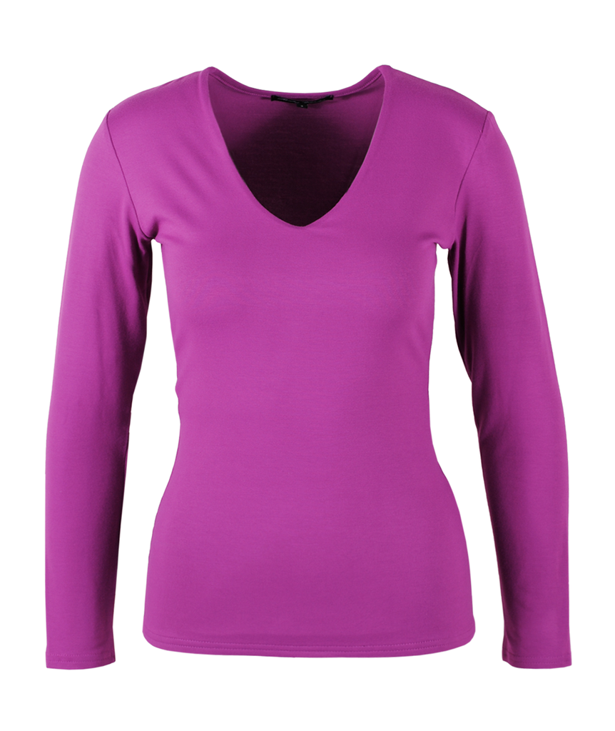 V-Shirt Sylvia 1/1 Arm | fuchsia