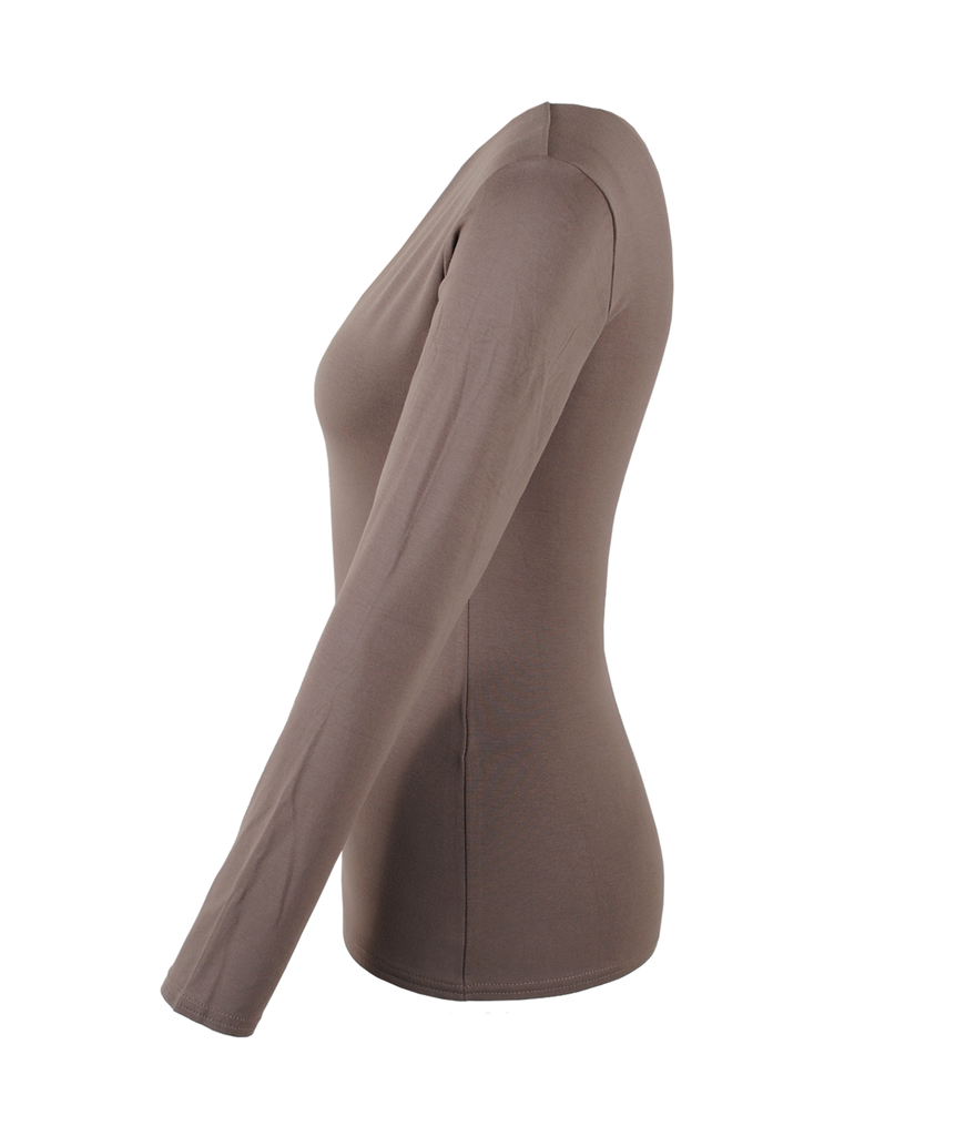 V-Shirt Sylvia 1/1 Arm | taupe