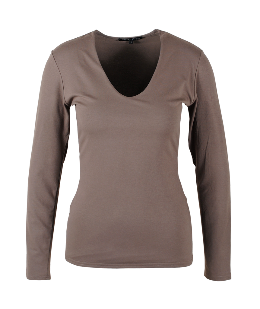 V-Shirt Sylvia 1/1 Arm | taupe