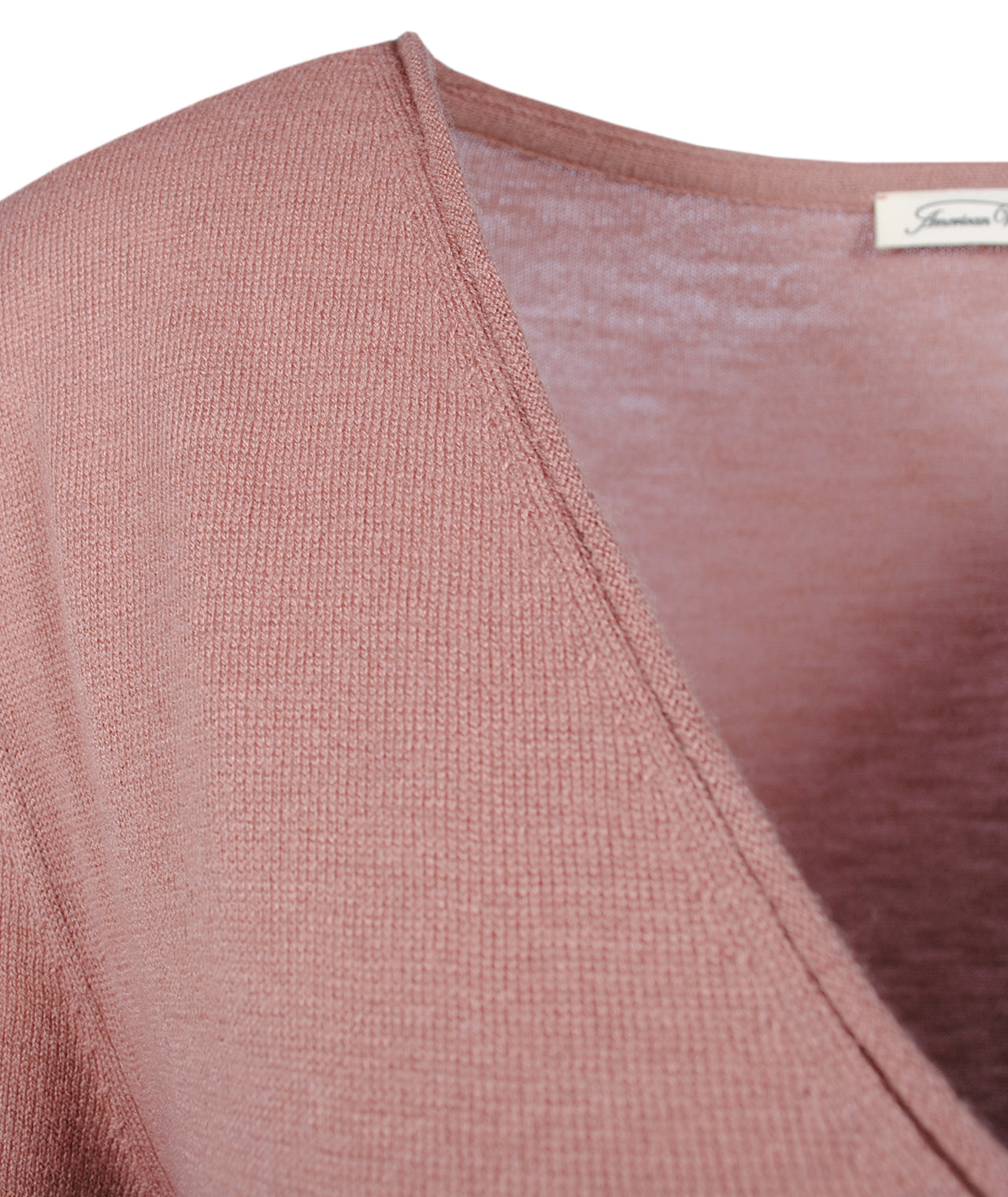 V-Pulli Feinstrick lang | rosenholz