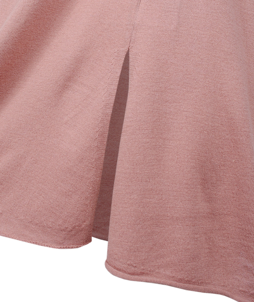 V-Pulli Feinstrick lang | rosenholz