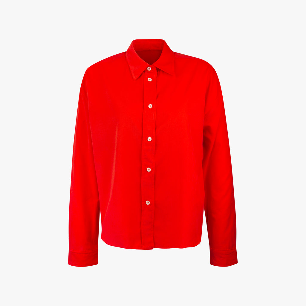 WS Bluse Babycord | rot-koralle