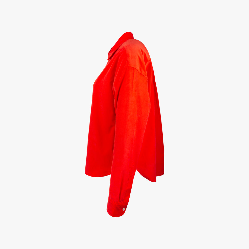WS Bluse Babycord | rot-koralle