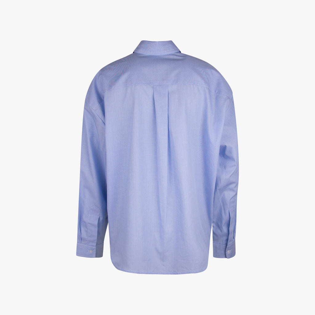 Bluse Fil á Fil uni | hellblau