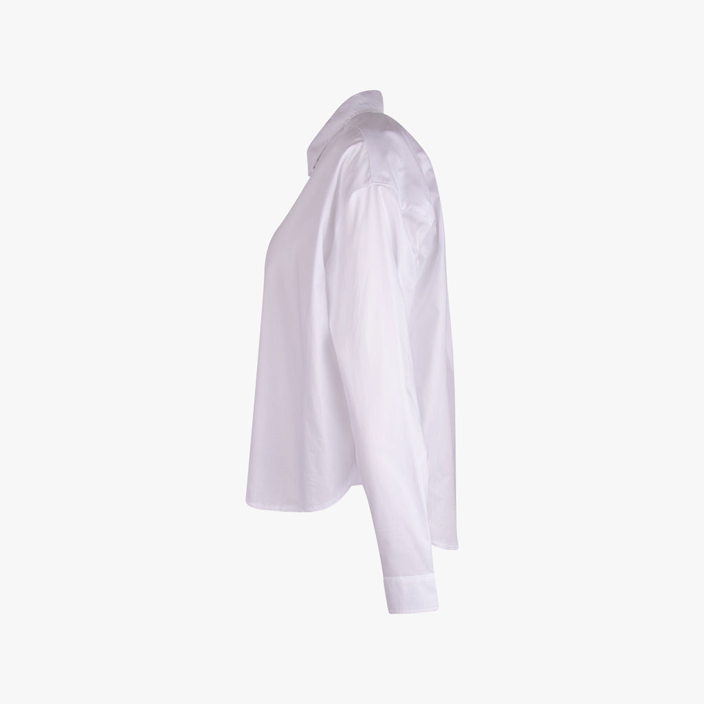 Bluse Fil á Fil uni | weiß