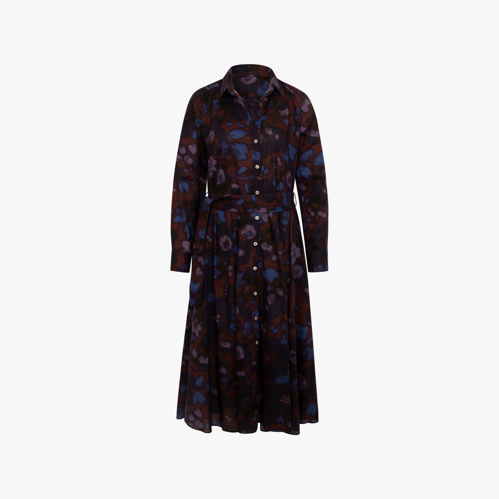 Hemdblusenkleid | aubergine