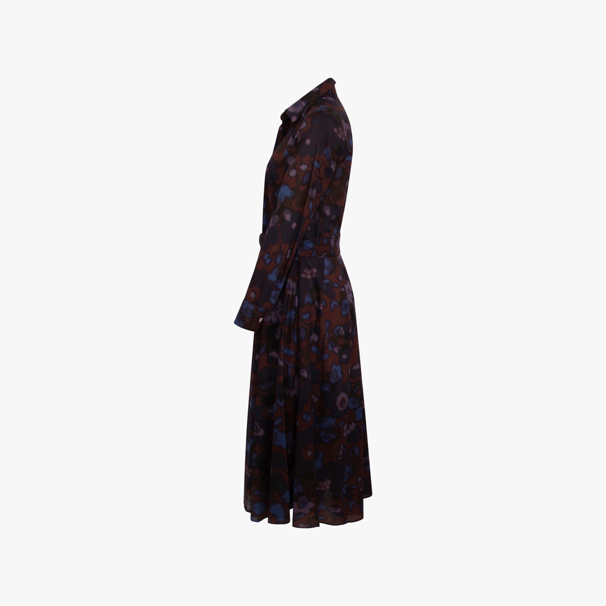 Hemdblusenkleid | aubergine