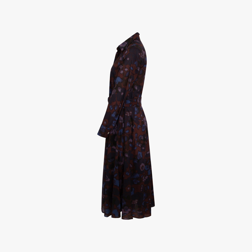 Hemdblusenkleid | aubergine