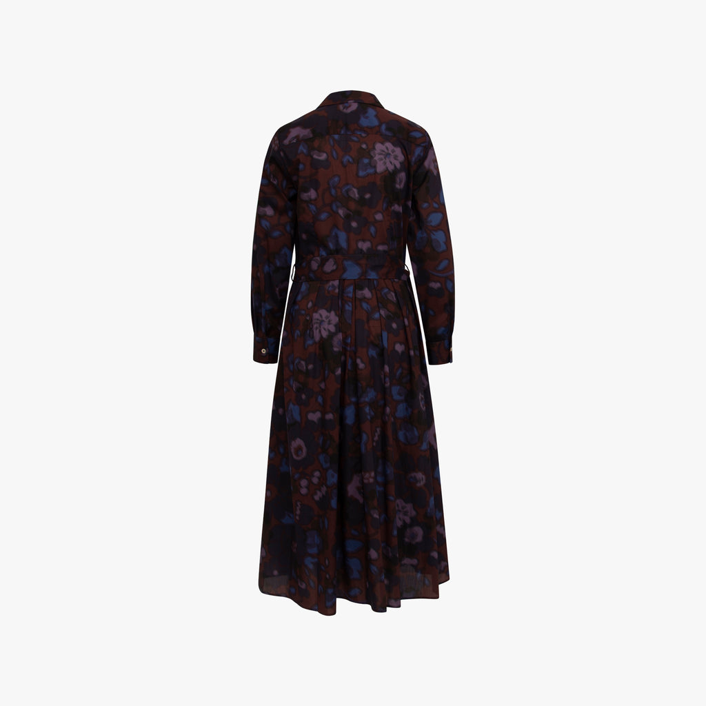 Hemdblusenkleid | aubergine