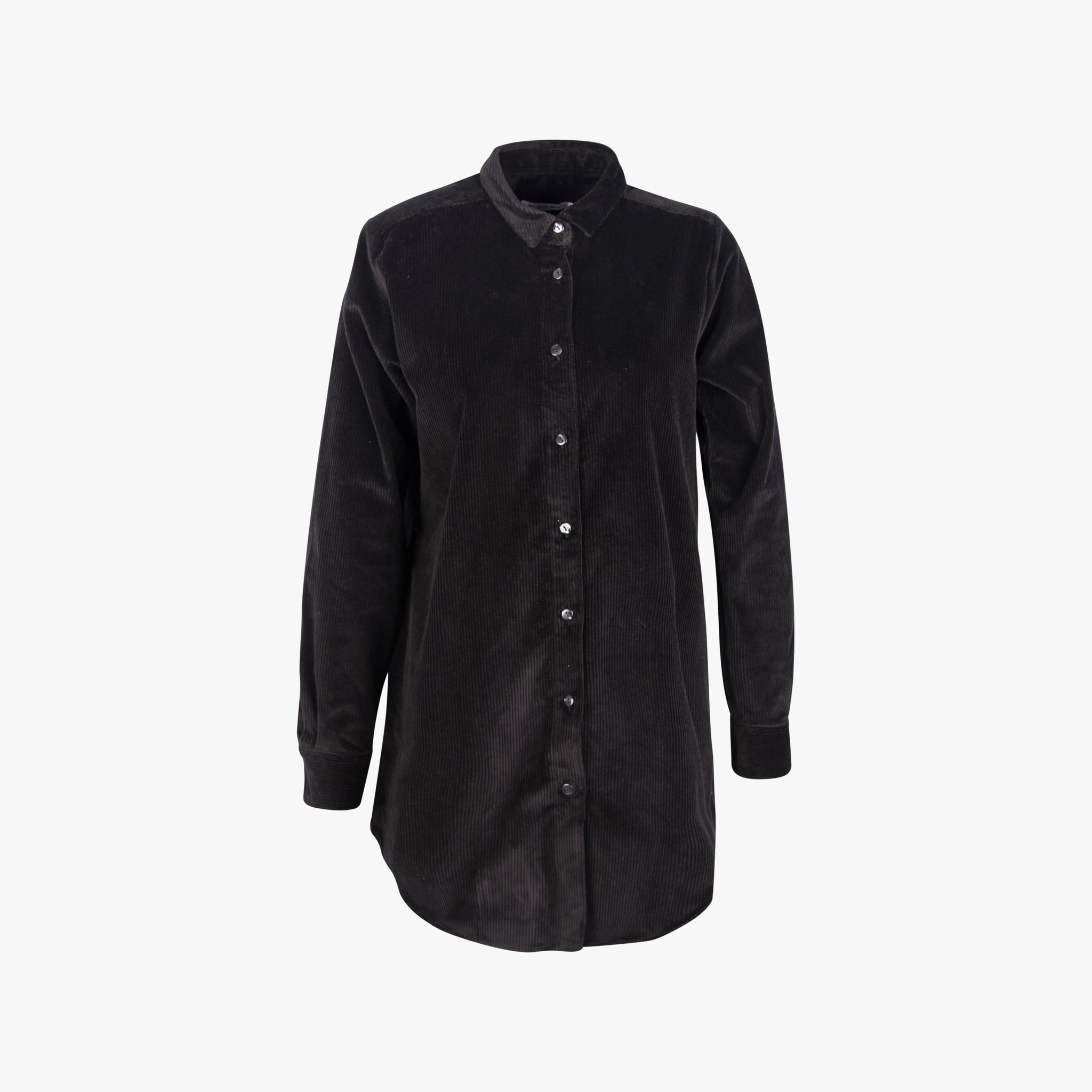 Overshirt Breitcord | schwarz