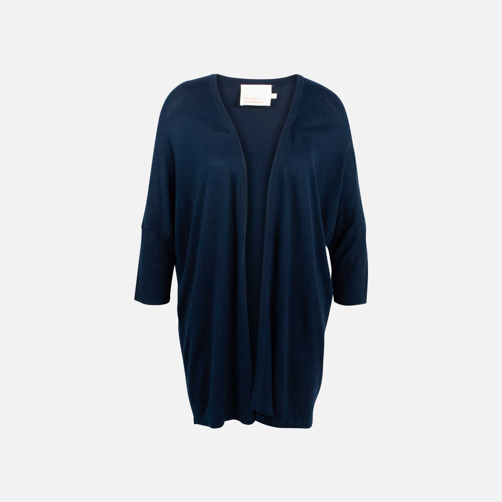 Absolut Cashmere, Cardigan lang Bamboo Vorne | nachtblau