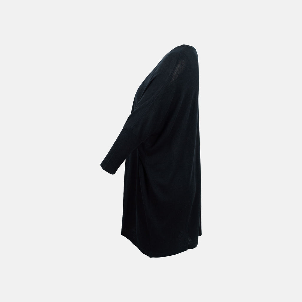 Absolut Cashmere, Cardigan lang Bamboo Seite | schwarz