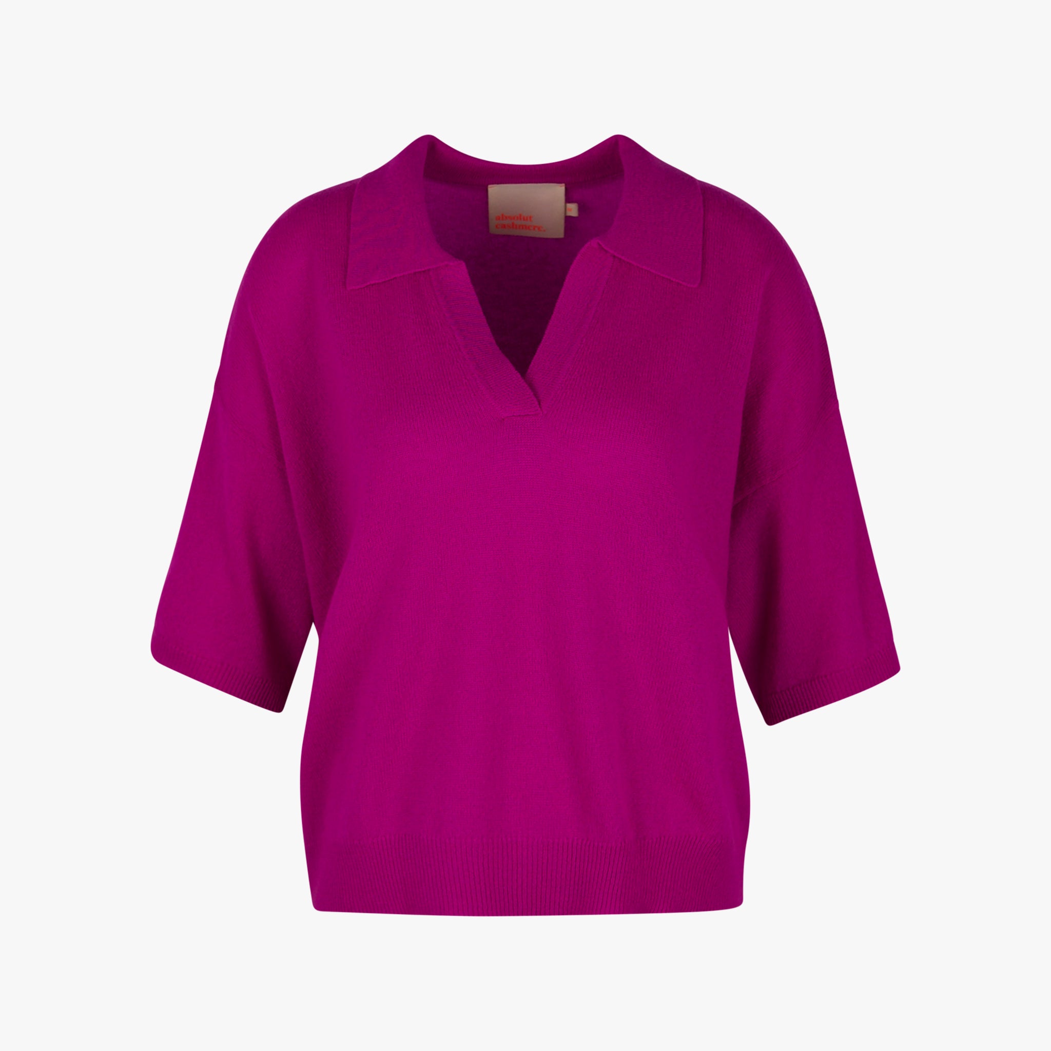 Absolut Cashmere Pulli Polokragen | fuchsia