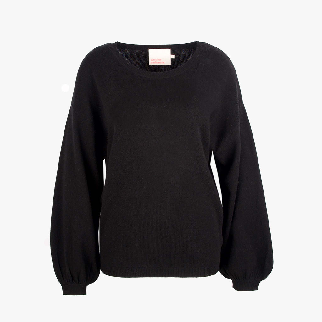 Absolut Cashmere Pulli Ballonärmel | schwarz