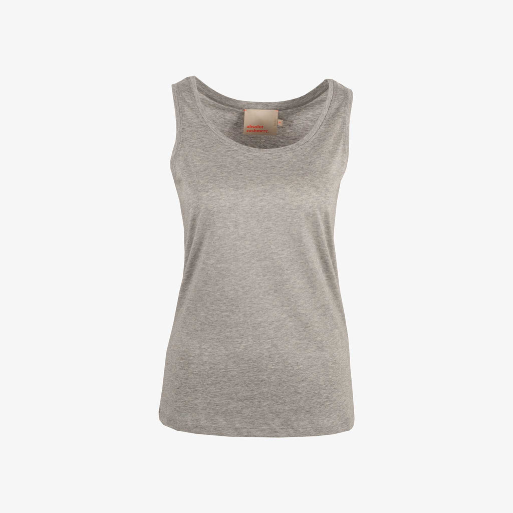 Absolut Cashmere Top uni Dauphine | graumelange