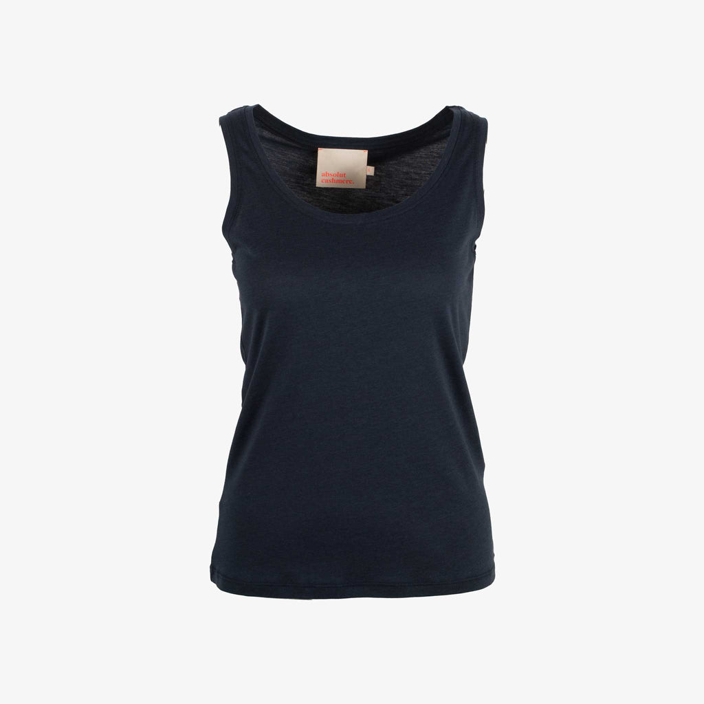 Absolut Cashmere Top uni Dauphine | nachtblau