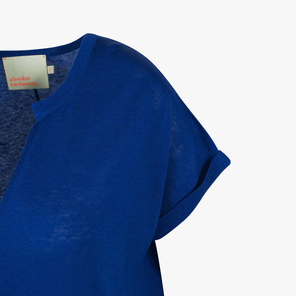 V-Kleid uni (blau, XXS) | blau