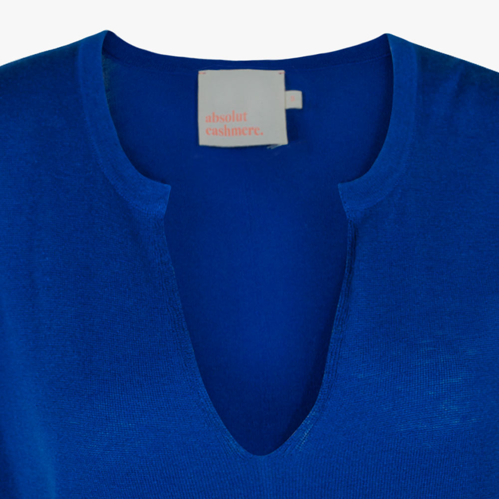 V-Kleid uni (blau, XXS) | blau
