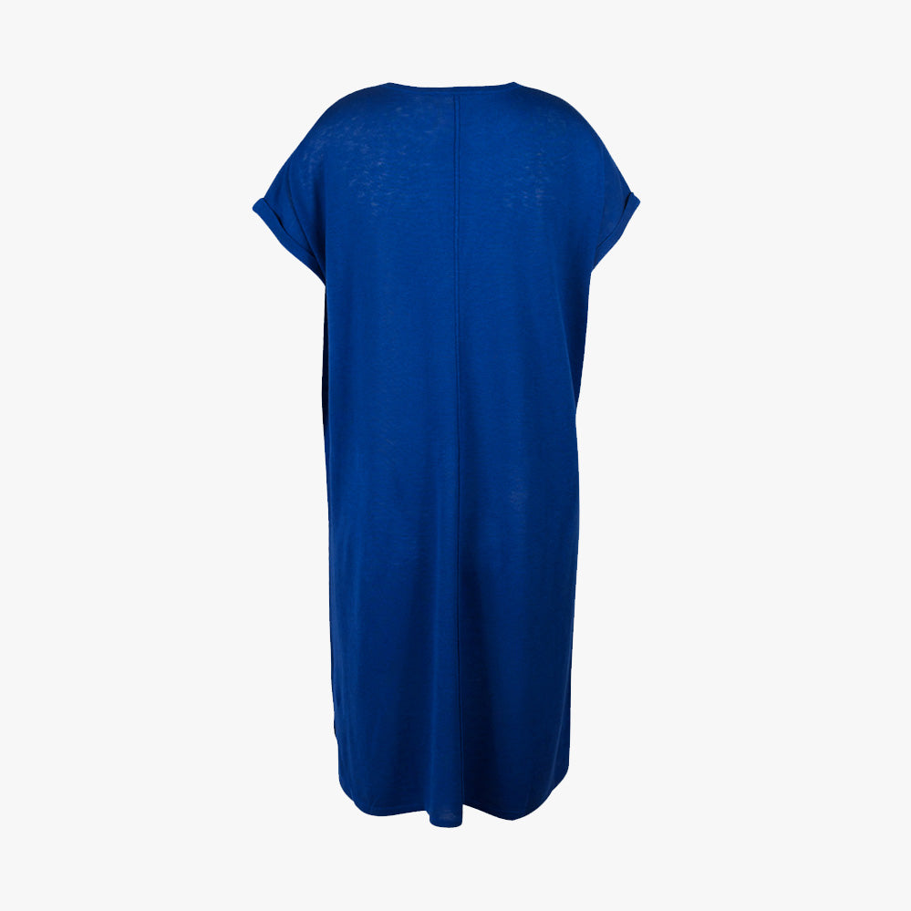V-Kleid uni (blau, XXS) | blau