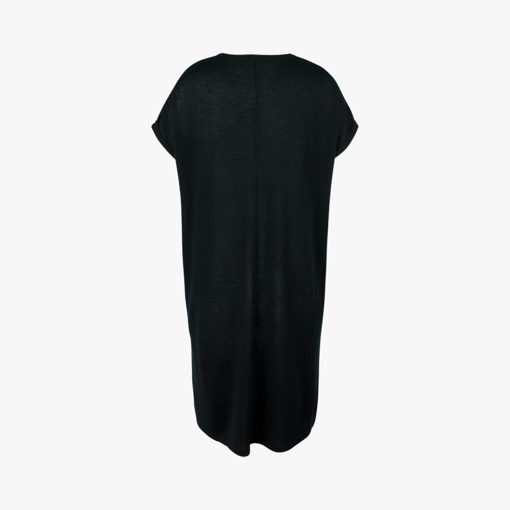 V-Kleid uni (schwarz, XXS) | schwarz