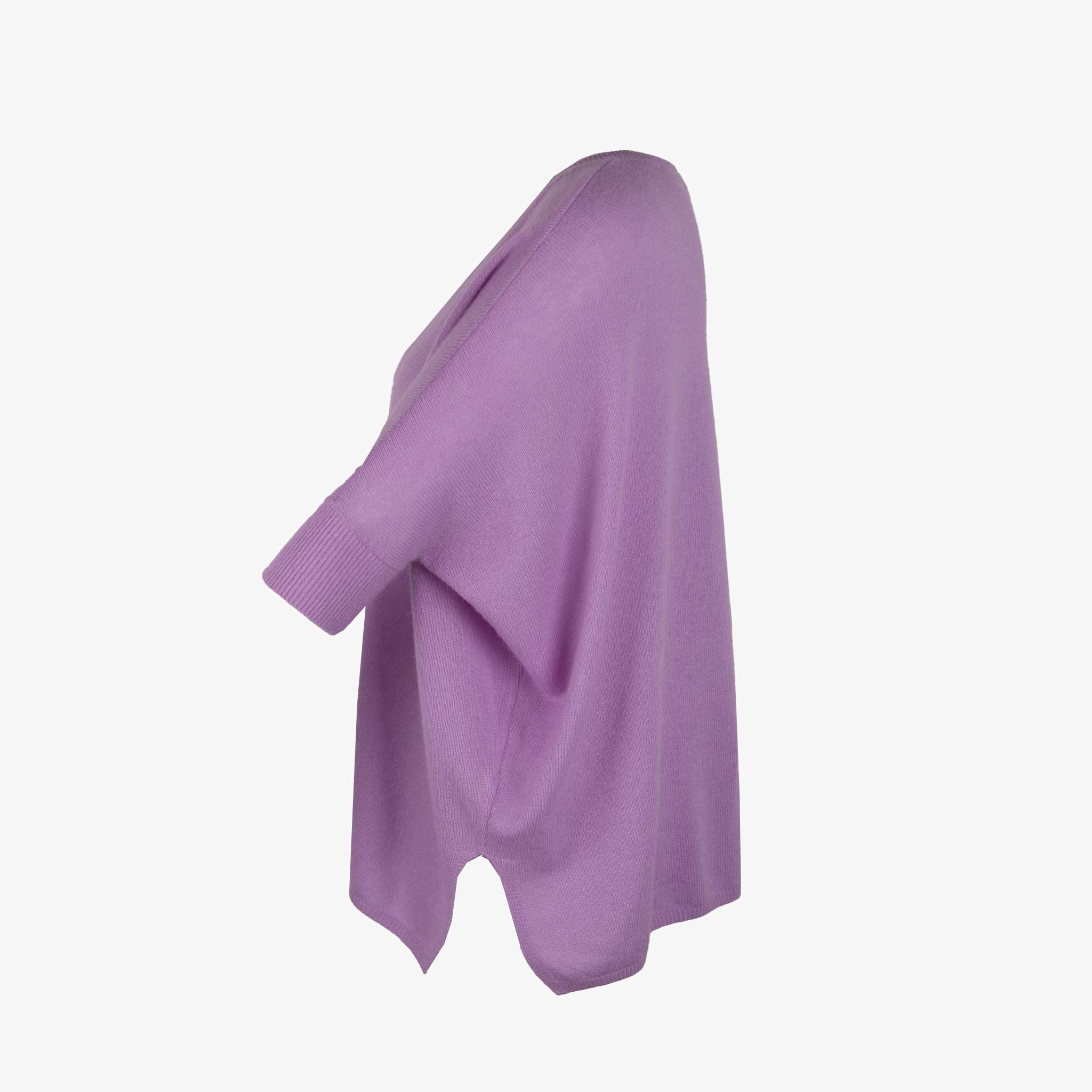 Absolut Cashmere V-Poncho-Pulli | lavendel