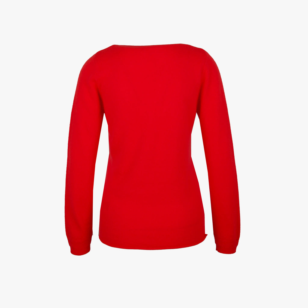 Absolut Cashmere V-Pulli Basic | koralle