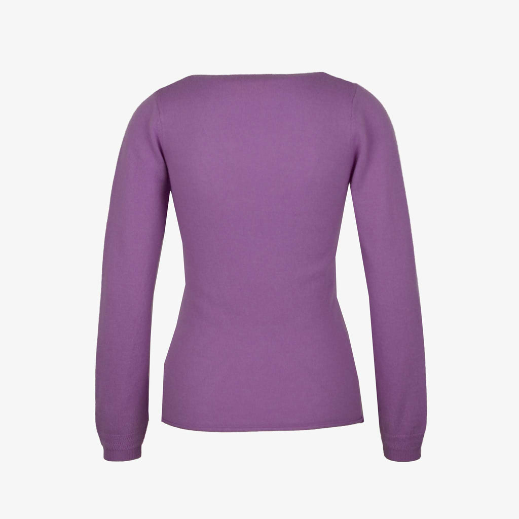 Absolut Cashmere V-Pulli Basic | lavendel