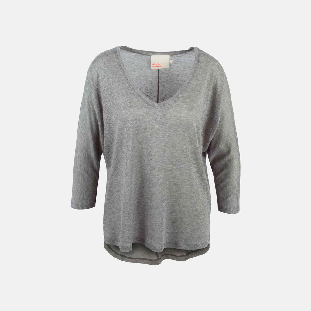 Absolut Cashmere Shirt Marion vorne | graumelange