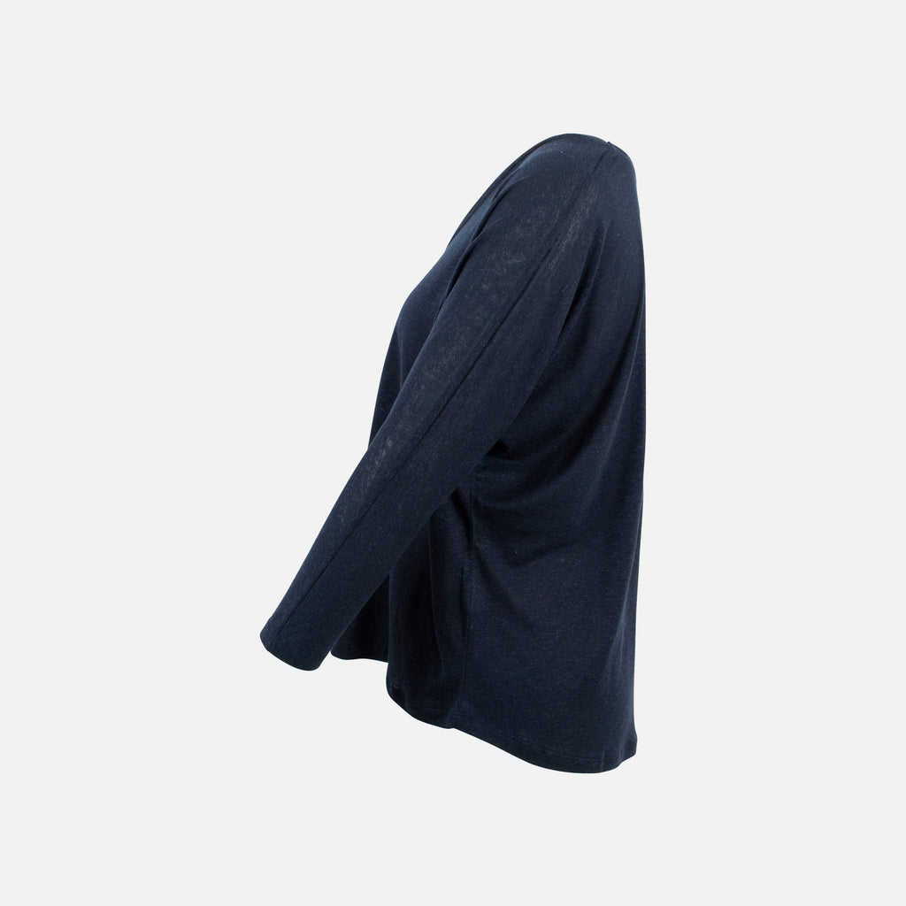 Absolut Cashmere Shirt Marion Seite | nachtblau