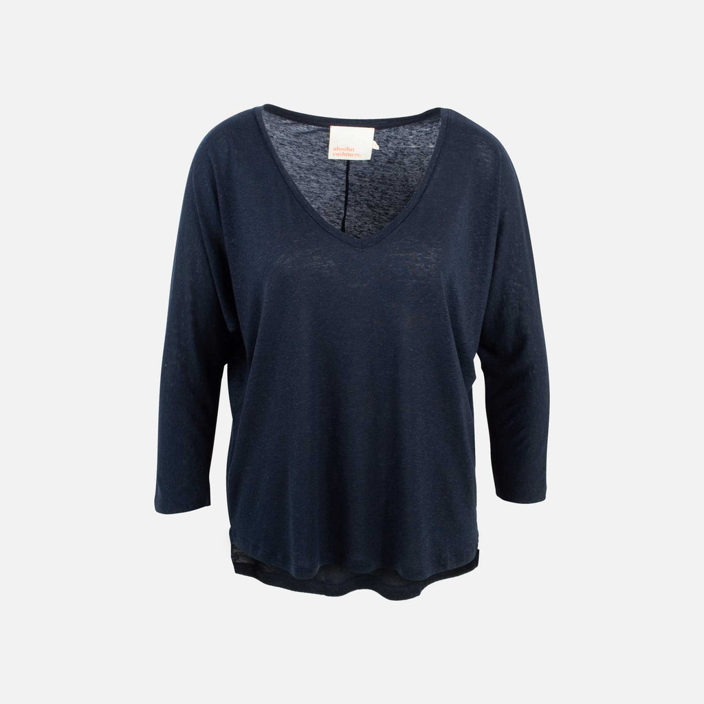 Absolut Cashmere Shirt Marion vorne | nachtblau