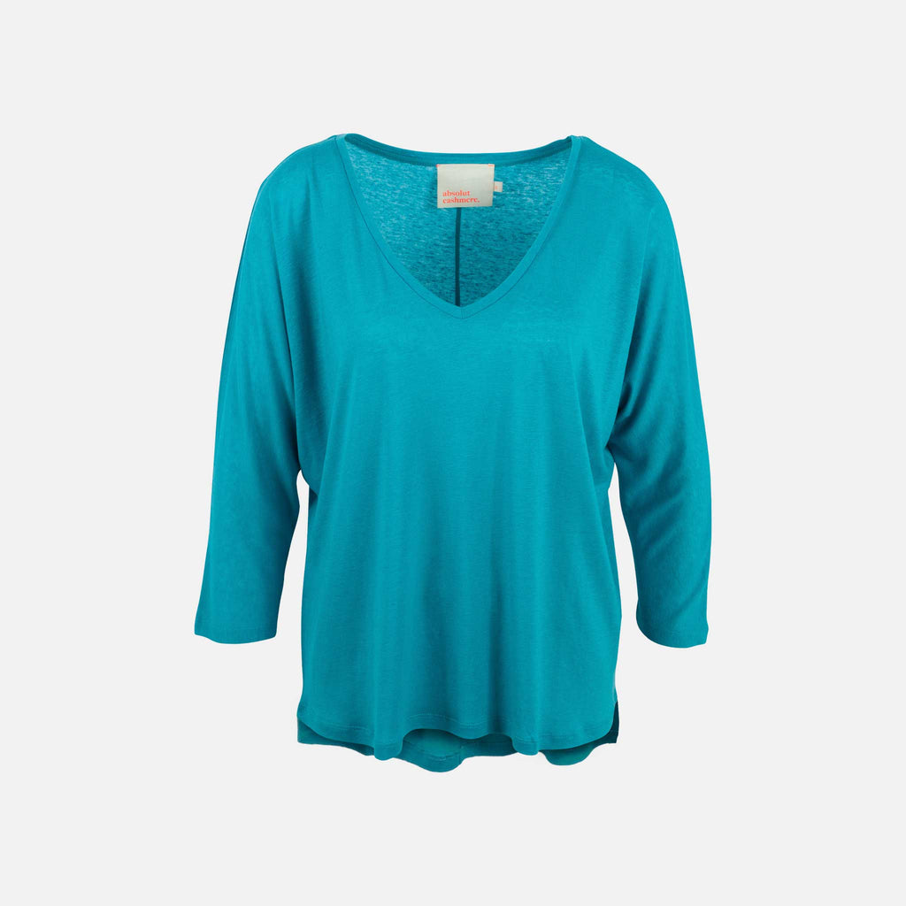 Absolut Cashmere Shirt Marion vorne | türkis