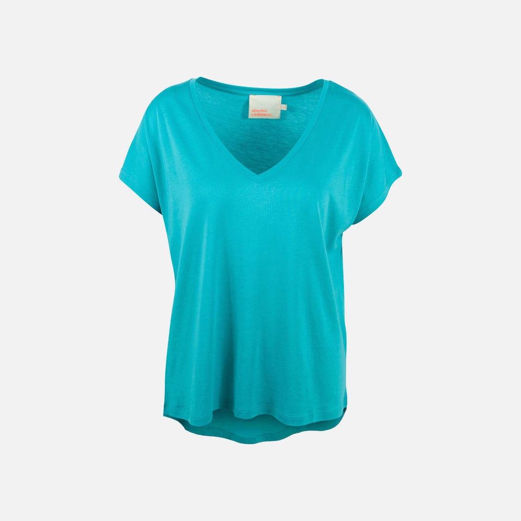 Absolut Cashmere Shirt Melissa vorne | türkis