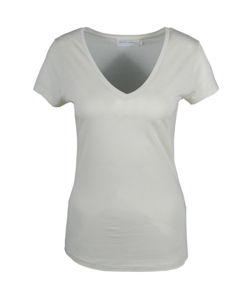 V-Shirt schmal | offwhite