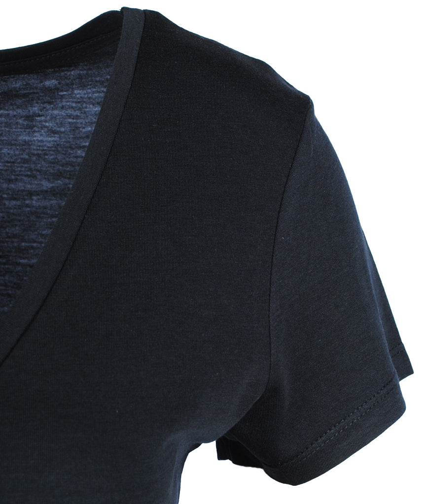 V-Shirt schmal | schwarz