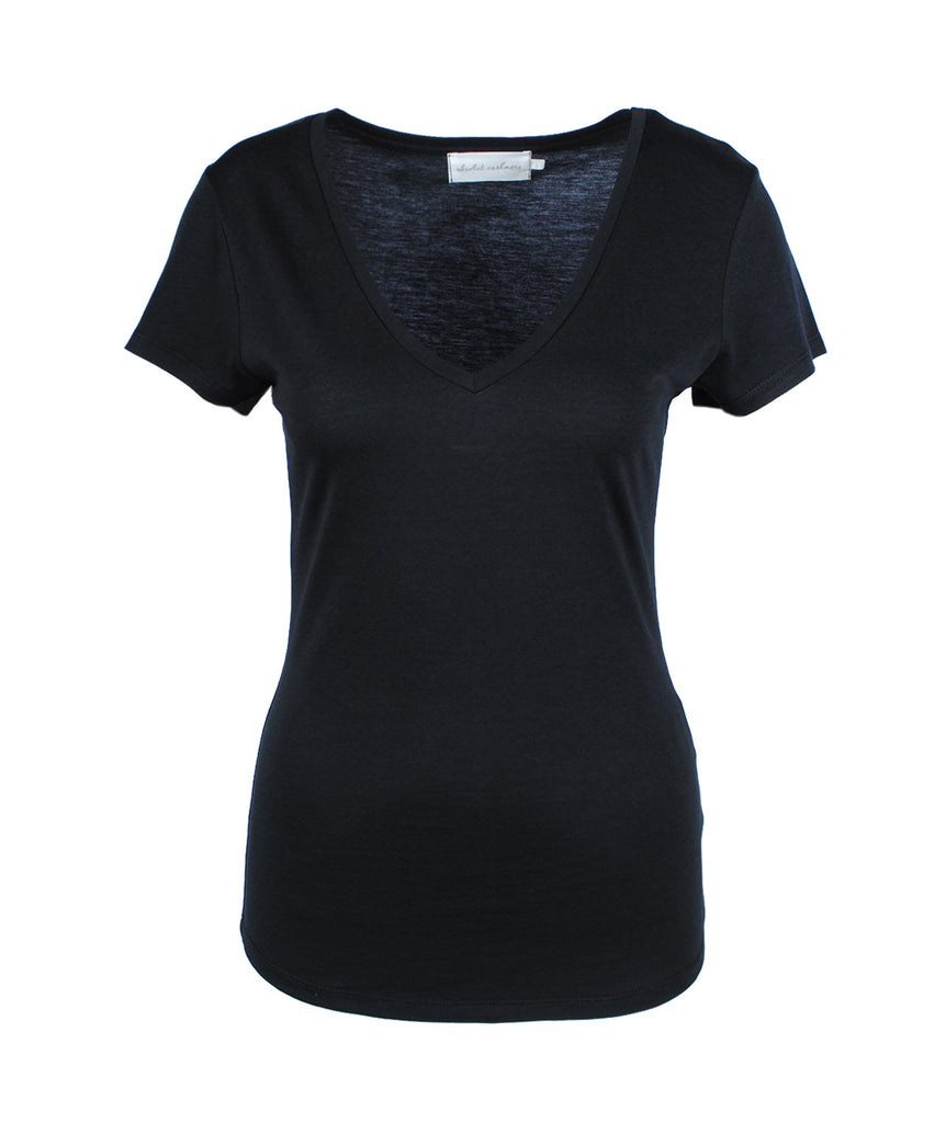 V-Shirt schmal | schwarz